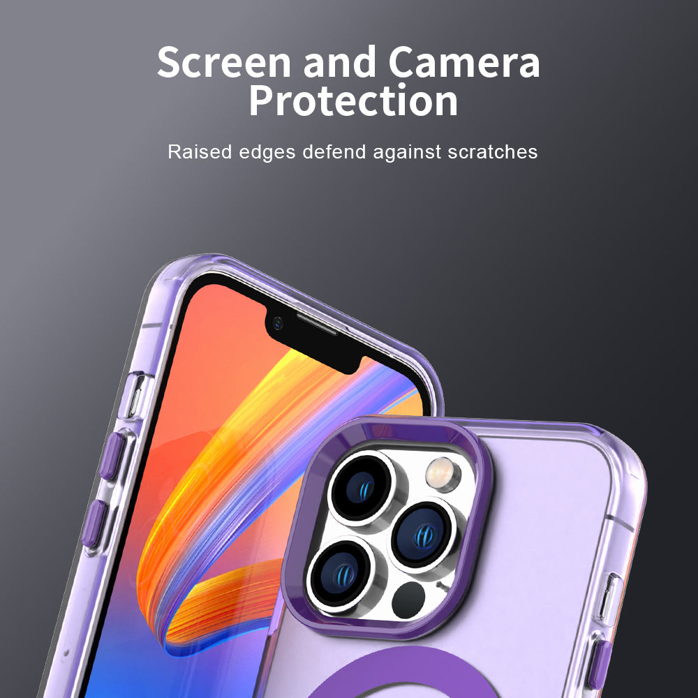 Custodia MagSafe per Apple iPhone 12 Pro Max, Techsuit, CandyCase, Viola