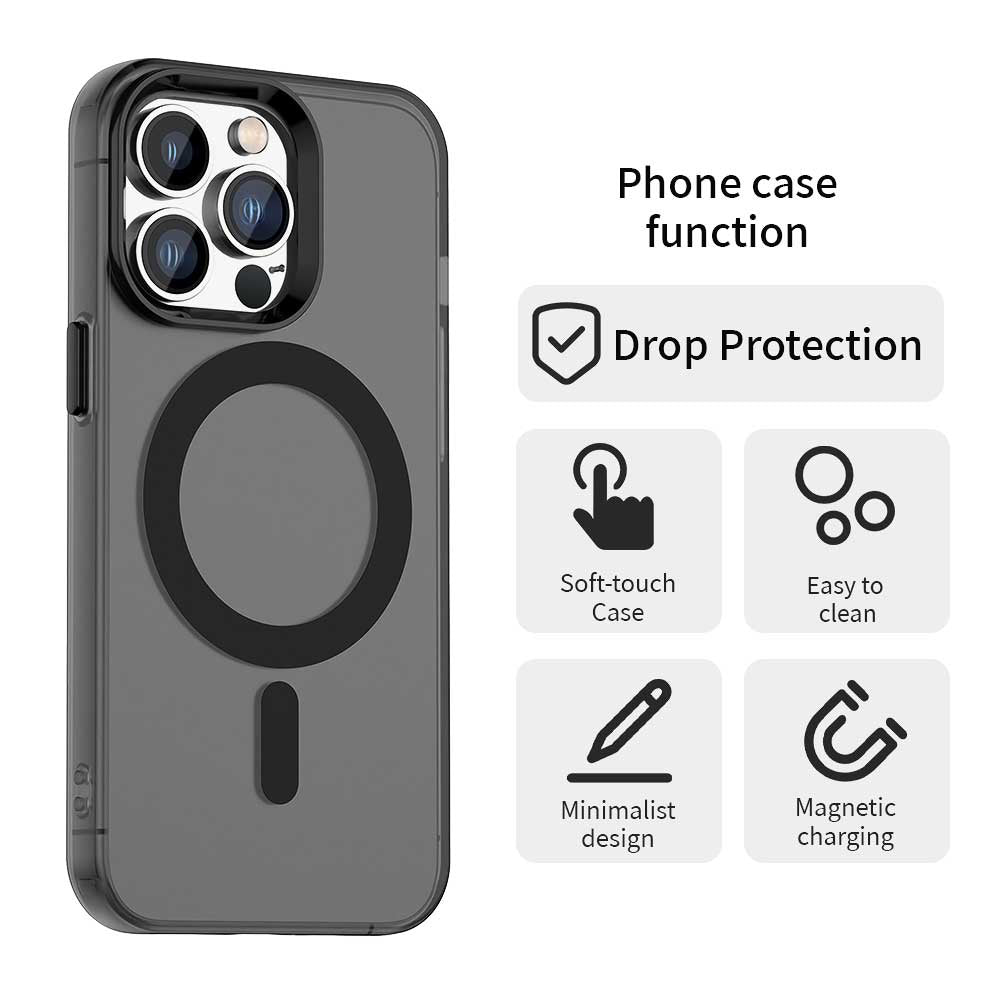 Custodia MagSafe per Apple iPhone 12 Pro Max, Techsuit, CandyCase, Nera