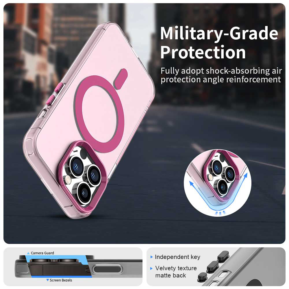 Custodia MagSafe per Apple iPhone 12 Pro Max, Techsuit, CandyCase, Rosa
