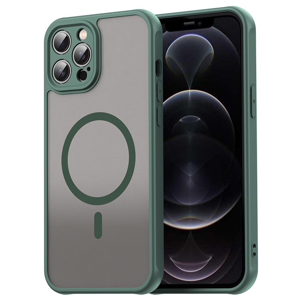 Custodia MagSafe per Apple iPhone 12 Pro, Techsuit, HaloFrost II, Verde