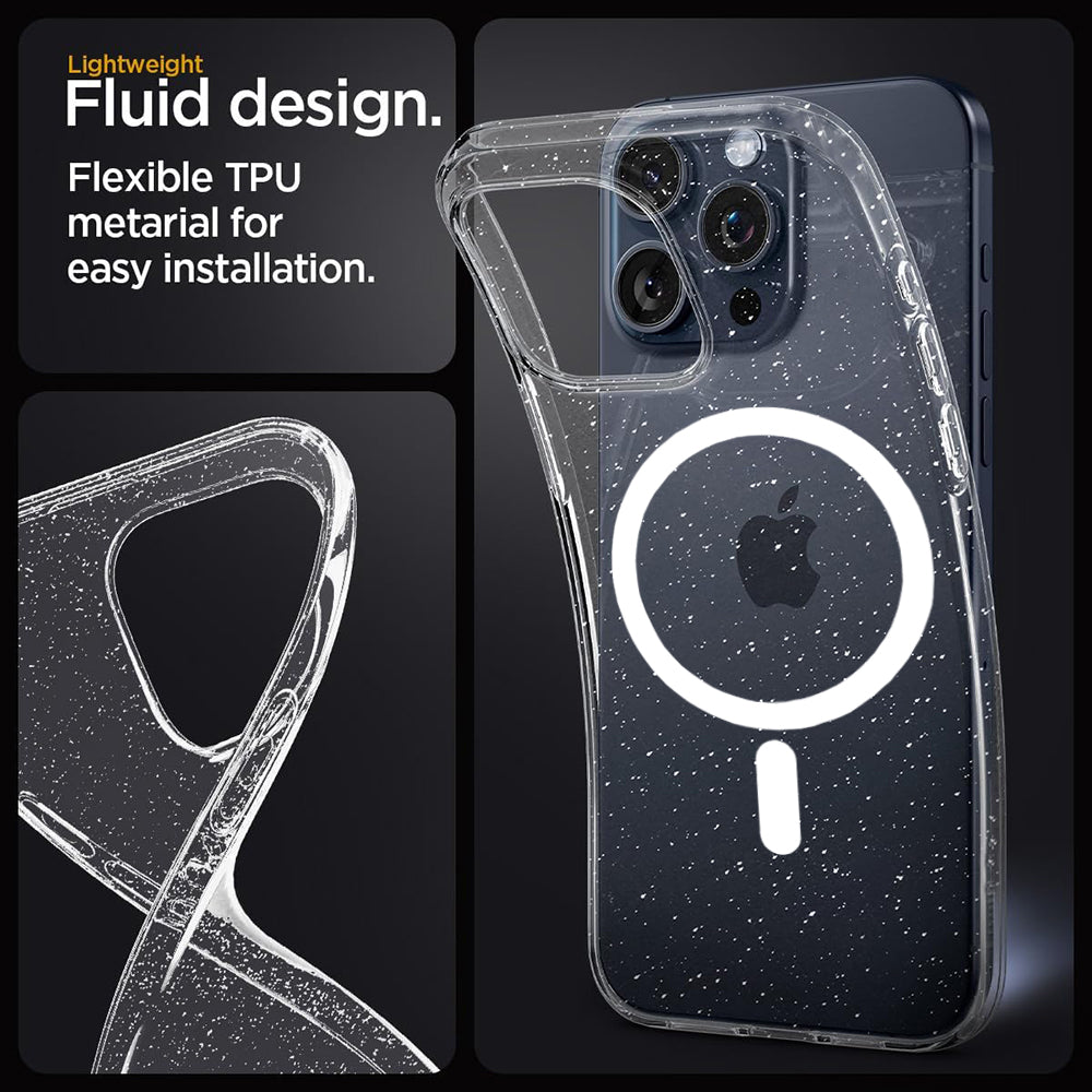 Custodia MagSafe per Apple iPhone 12 Pro, Techsuit, SparkleSkin, Trasparente