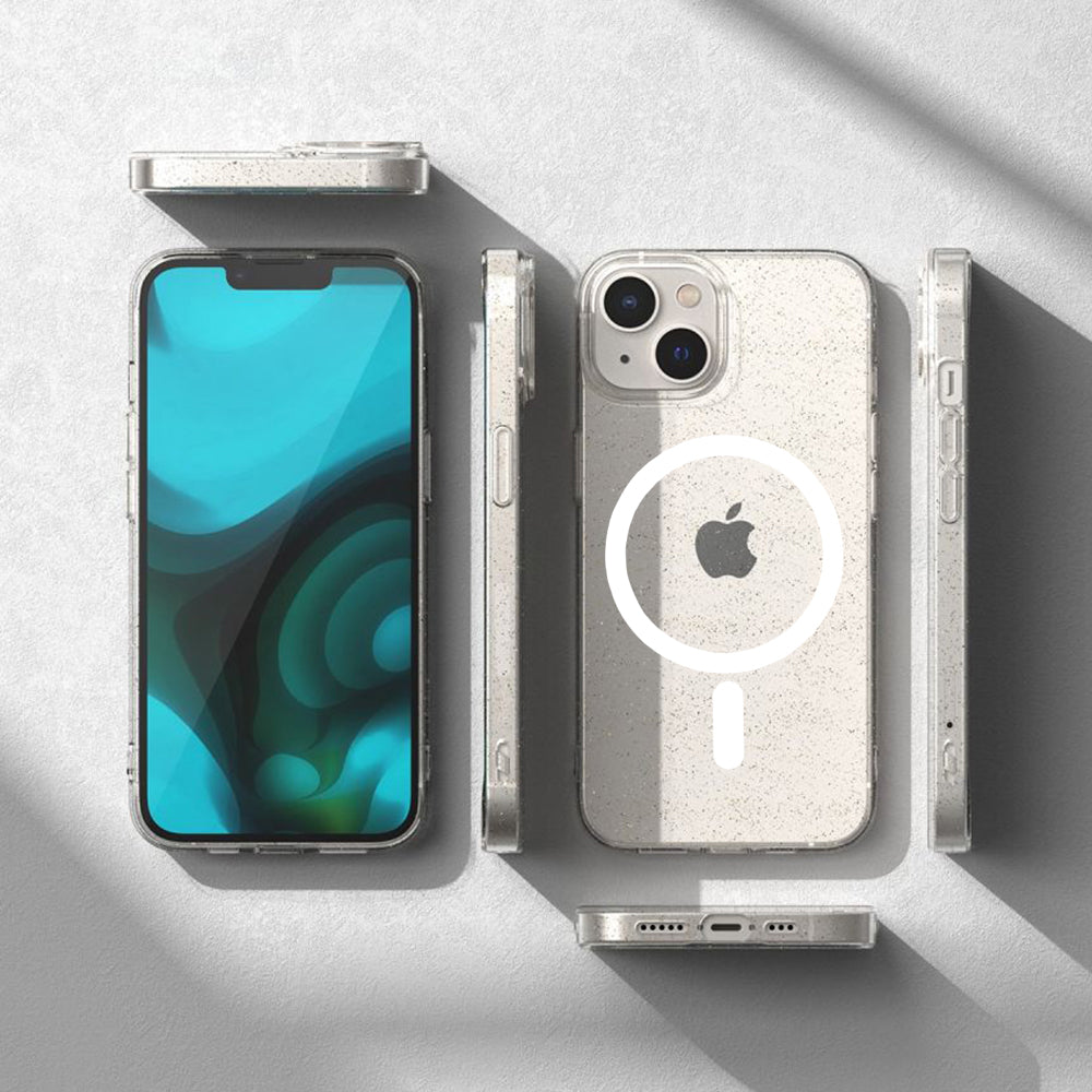Custodia MagSafe per Apple iPhone 12 Pro, Techsuit, SparkleSkin, Trasparente