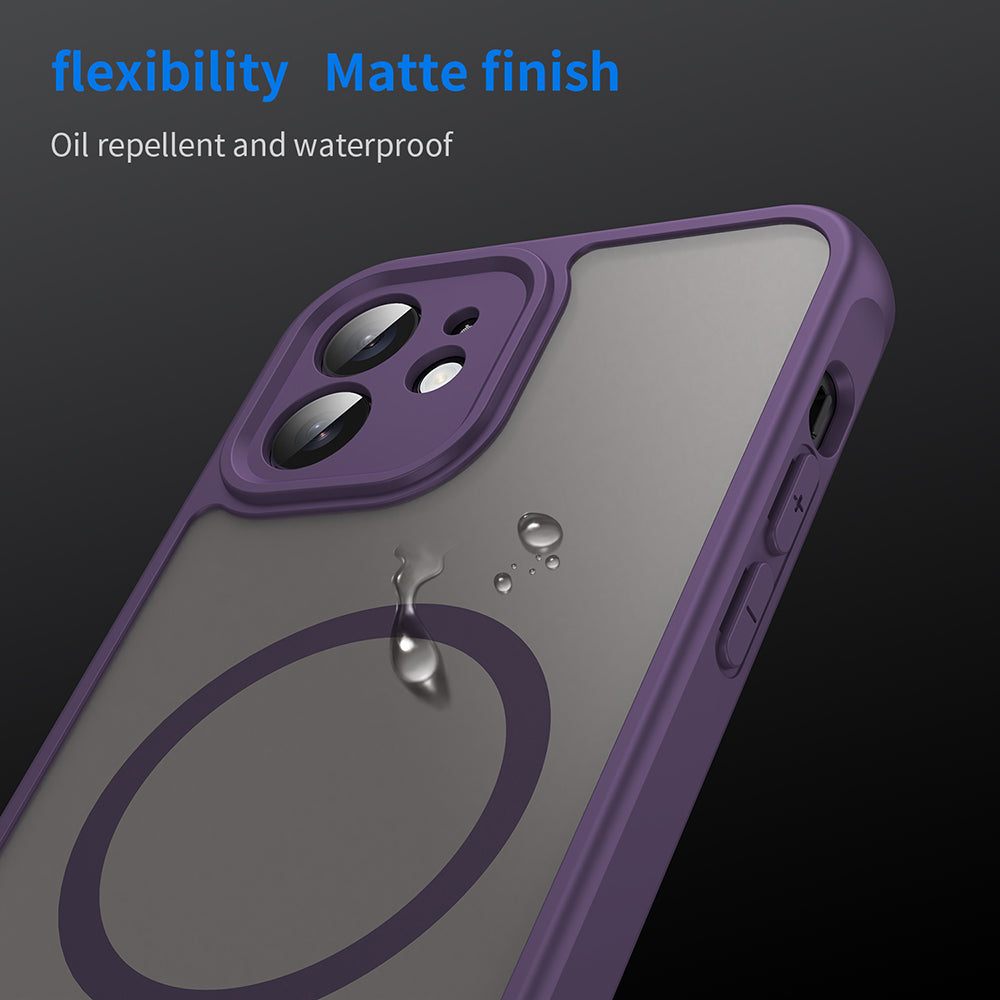 Custodia MagSafe per Apple iPhone 12, Techsuit, HaloFrost II, Viola