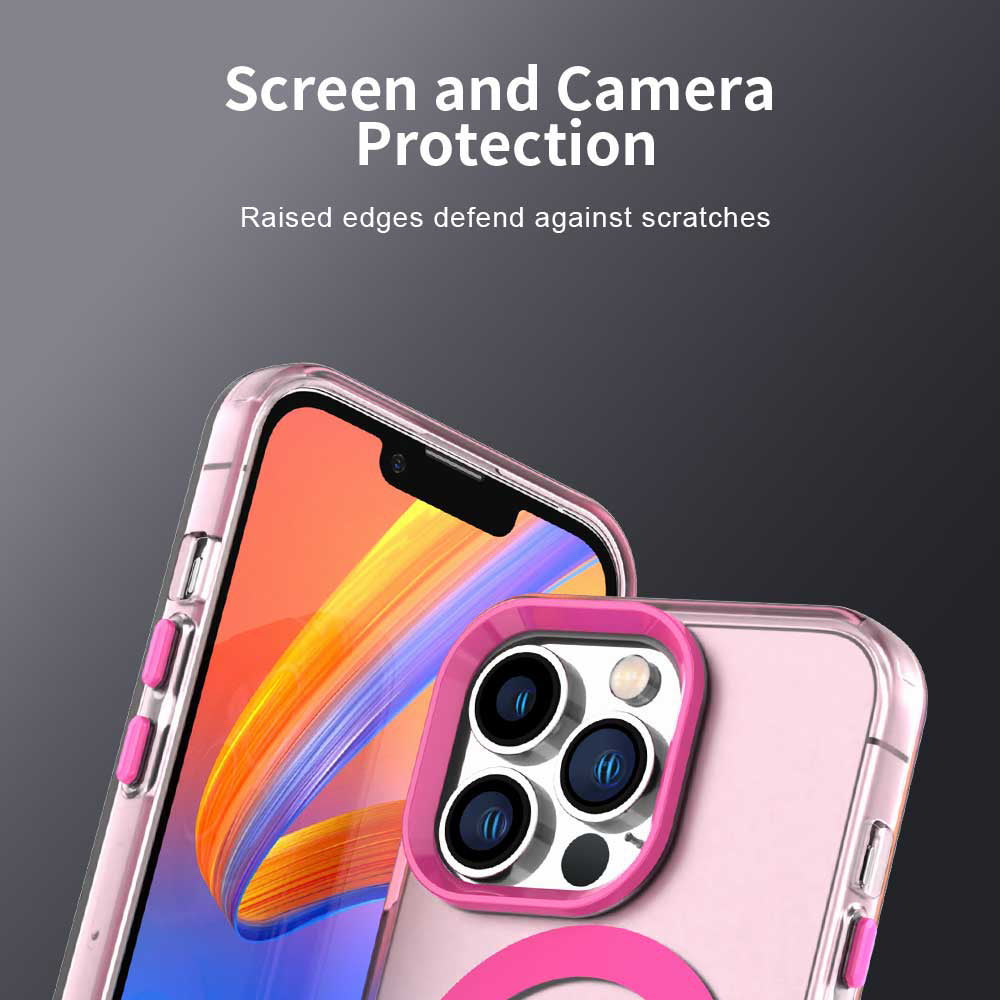 Custodia MagSafe per Apple iPhone 13 Pro Max, Techsuit, CandyCase, Rosa