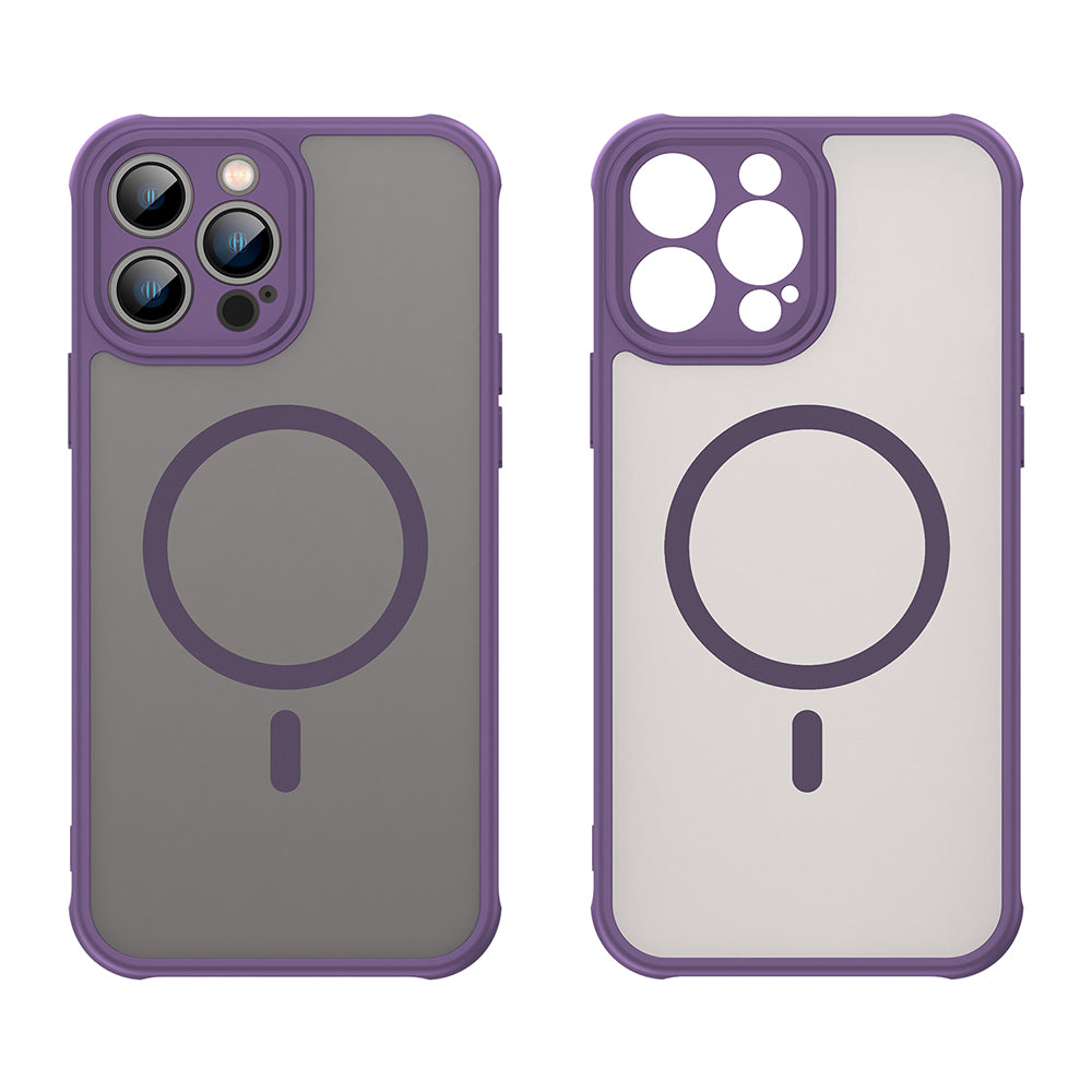 Custodia MagSafe per Apple iPhone 13 Pro Max, Techsuit, HaloFrost II, Viola