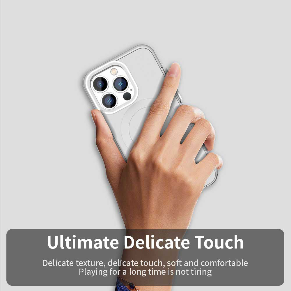 Custodia MagSafe per Apple iPhone 13 Pro, Techsuit, CandyCase, Bianca