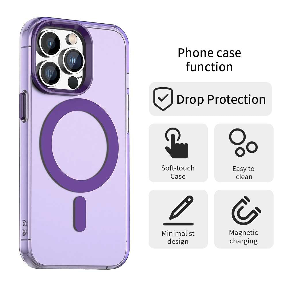 Custodia MagSafe per Apple iPhone 13 Pro, Techsuit, CandyCase, Viola