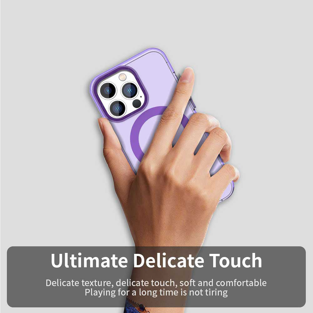 Custodia MagSafe per Apple iPhone 13 Pro, Techsuit, CandyCase, Viola