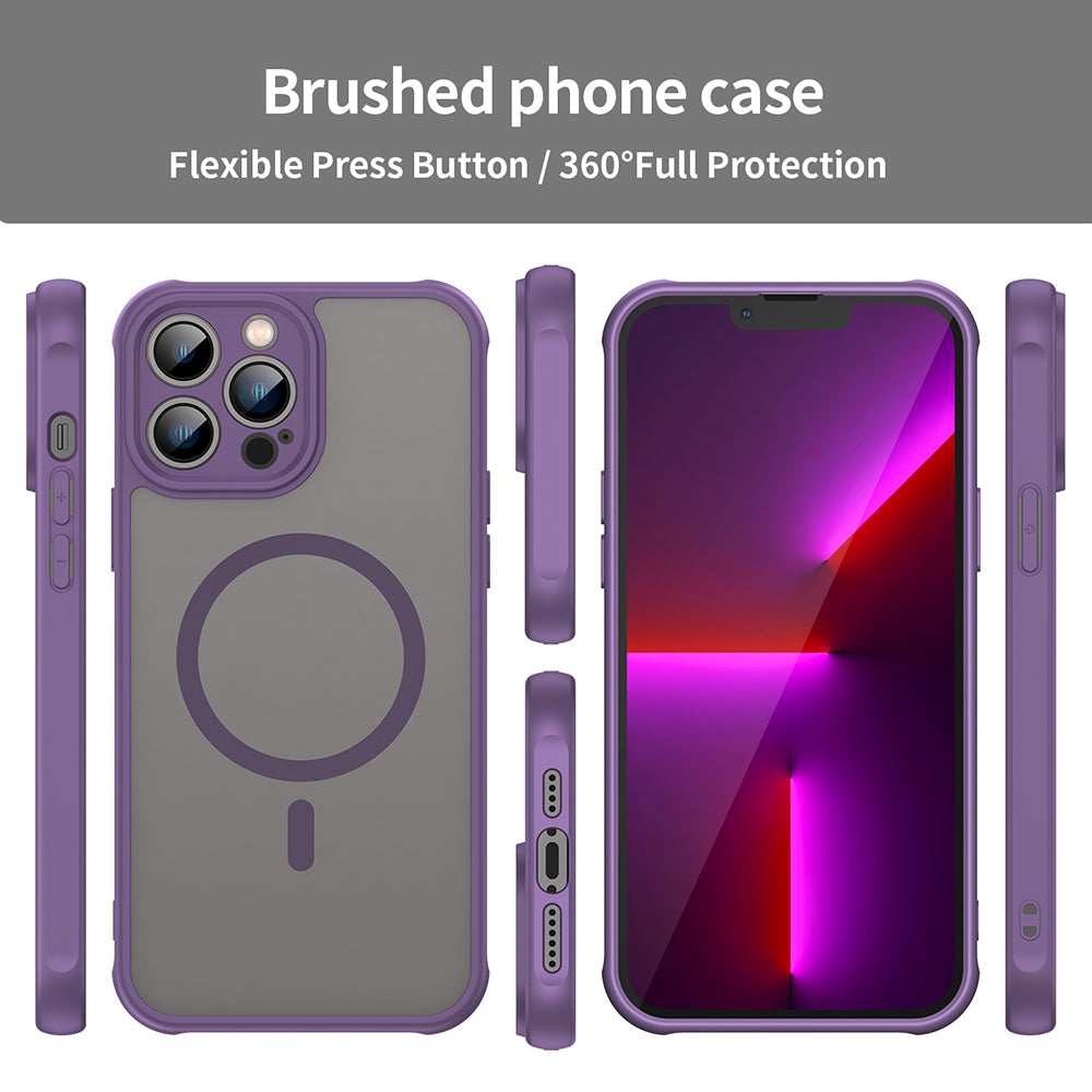 Custodia MagSafe per Apple iPhone 13 Pro, Techsuit, HaloFrost II, Viola