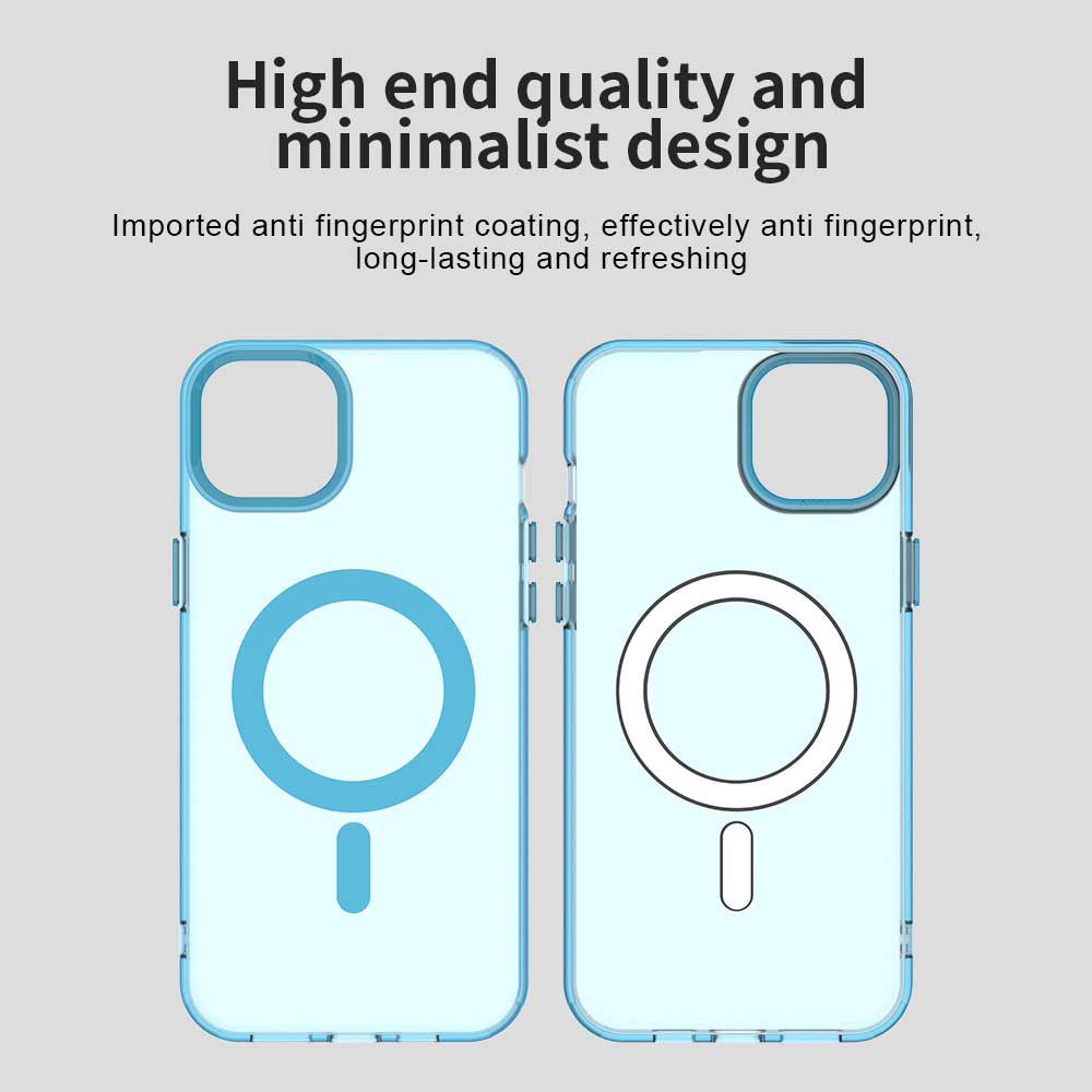 Custodia MagSafe per Apple iPhone 13, Techsuit, CandyCase, Blu
