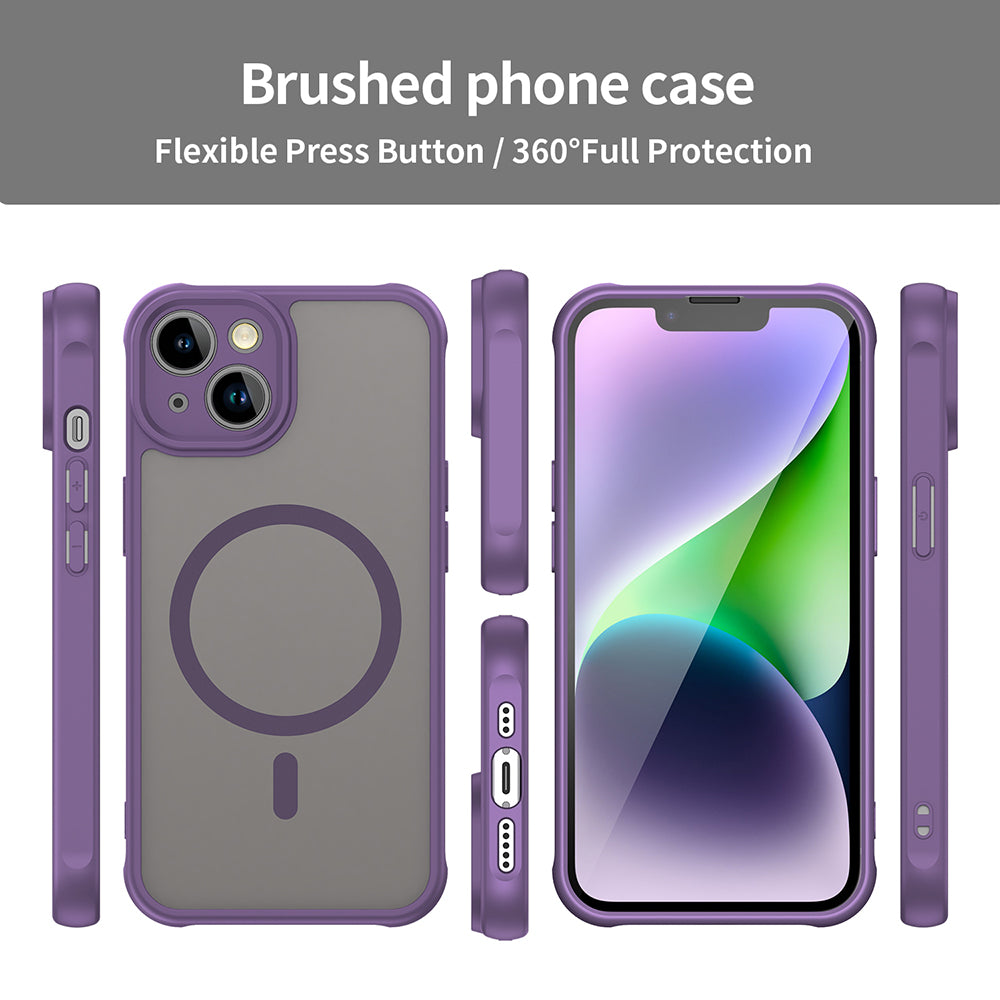 Custodia MagSafe per Apple iPhone 13, Techsuit, HaloFrost II, Viola