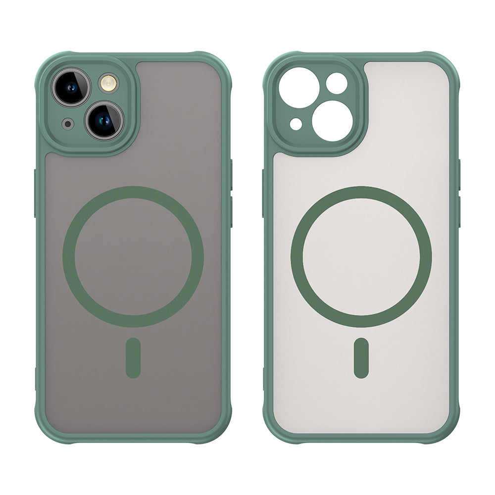 Custodia MagSafe per Apple iPhone 13, Techsuit, HaloFrost II, Verde