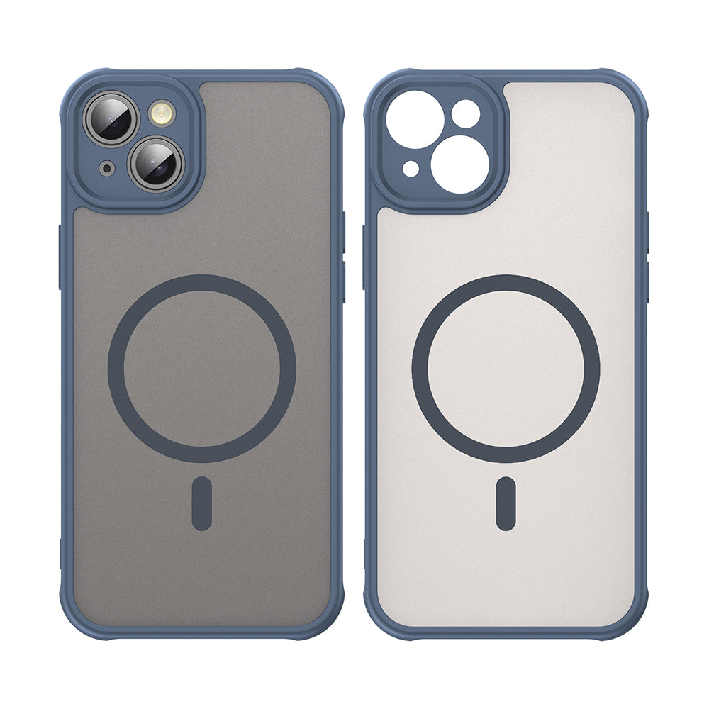 Custodia MagSafe per Apple iPhone 14 Plus, Techsuit, HaloFrost II, Blu Navy