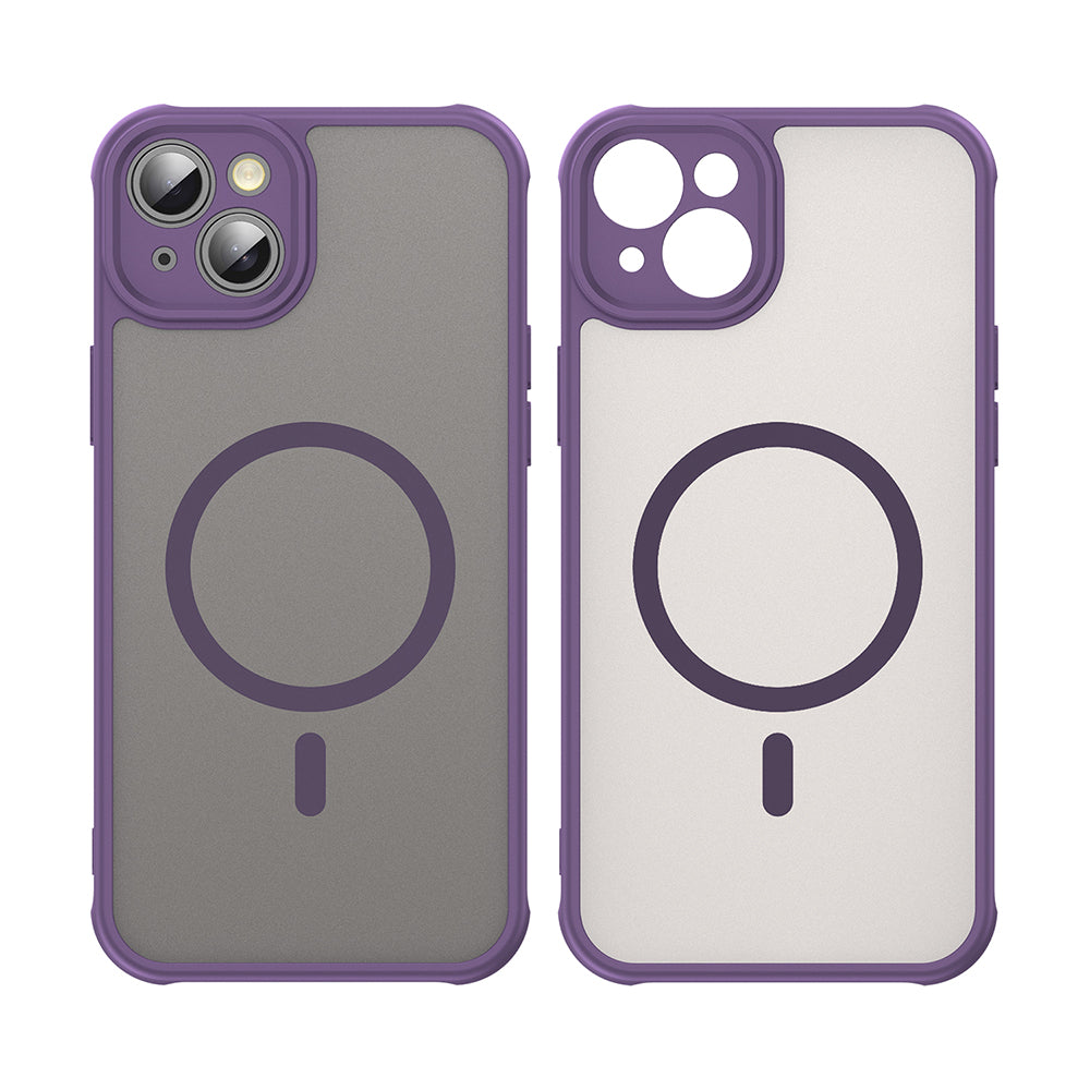 Custodia MagSafe per Apple iPhone 14 Plus, Techsuit, HaloFrost II, Viola