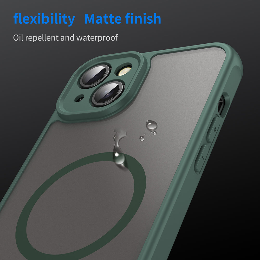 Custodia MagSafe per Apple iPhone 14 Plus, Techsuit, HaloFrost II, Verde