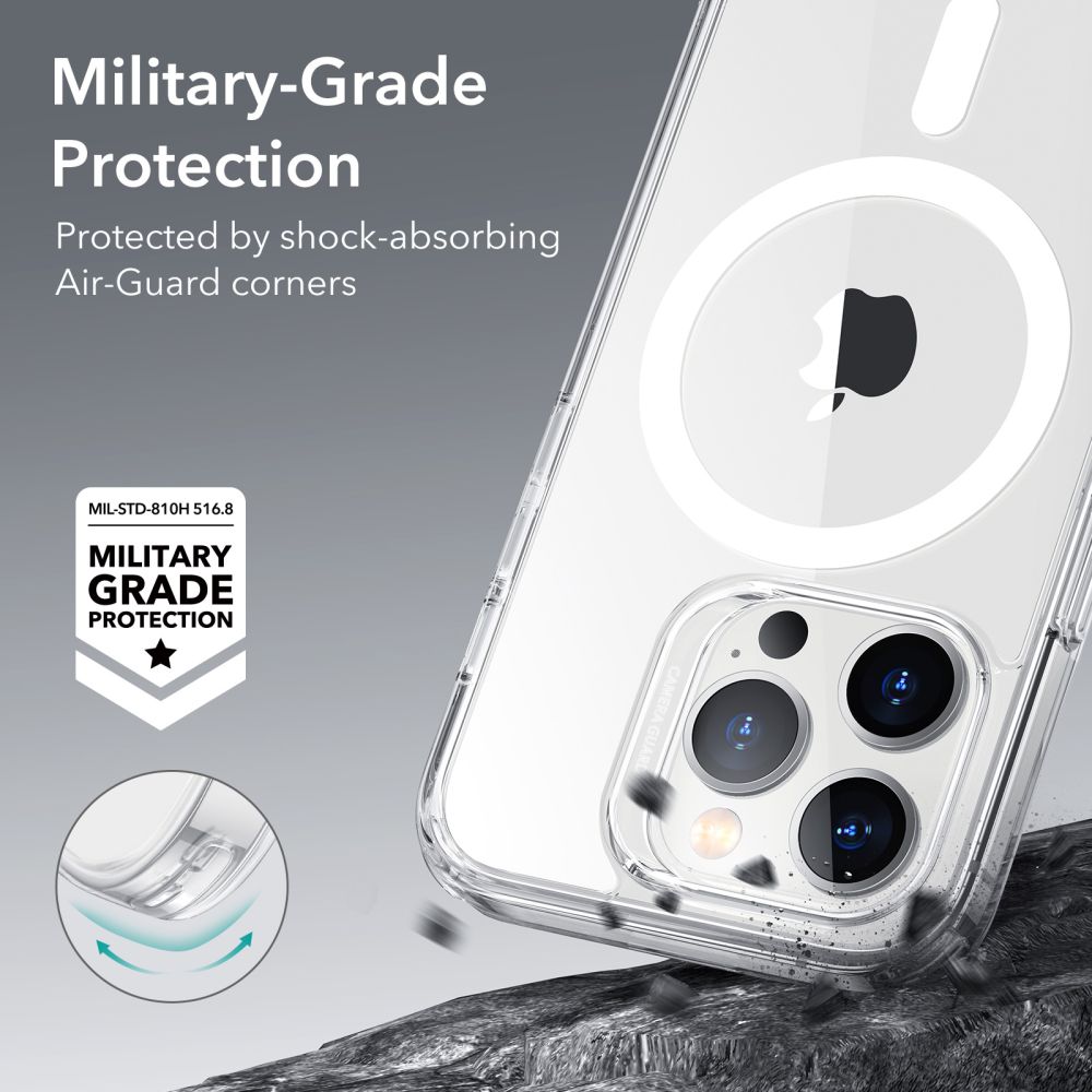 Custodia MagSafe per Apple iPhone 14 Pro, ESR, Classic Hybrid, Trasparente
