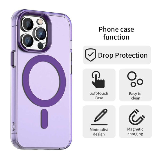 Custodia MagSafe per Apple iPhone 14 Pro Max, Techsuit, CandyCase, Viola