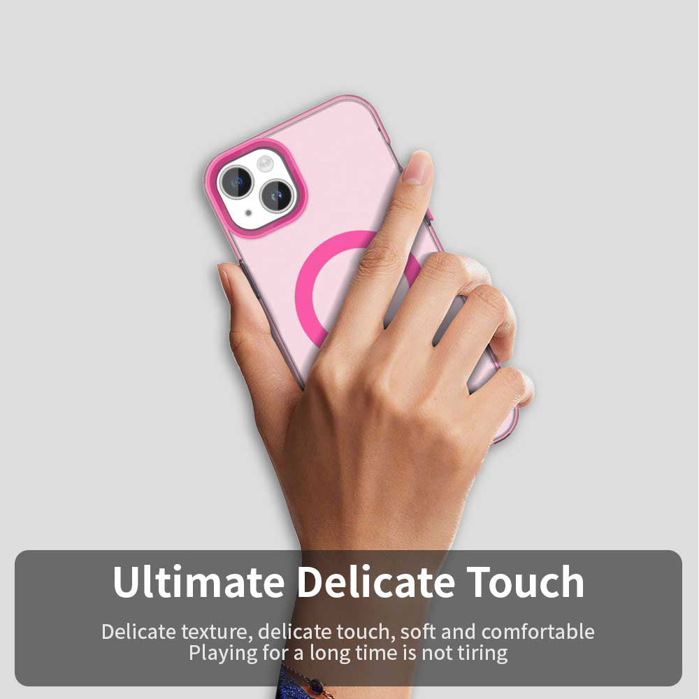 Custodia MagSafe per Apple iPhone 14, Techsuit, CandyCase, Rosa