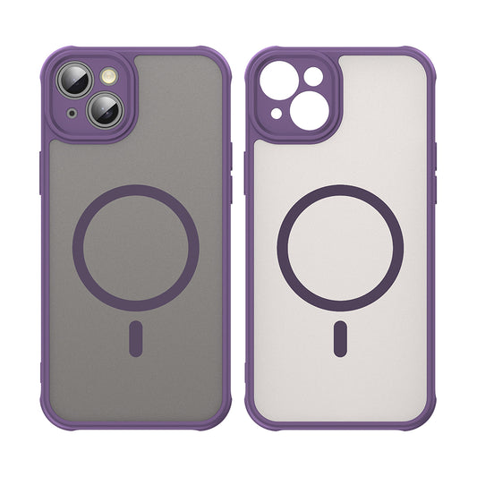 Custodia MagSafe per Apple iPhone 14, Techsuit, HaloFrost II, Viola