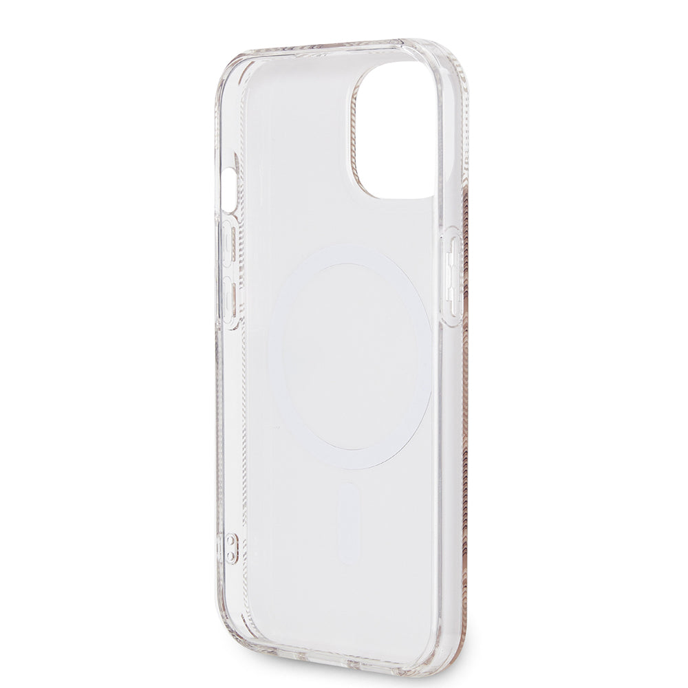 Custodia MagSafe per Apple iPhone 15, Guess, IML Gcube, Marrone