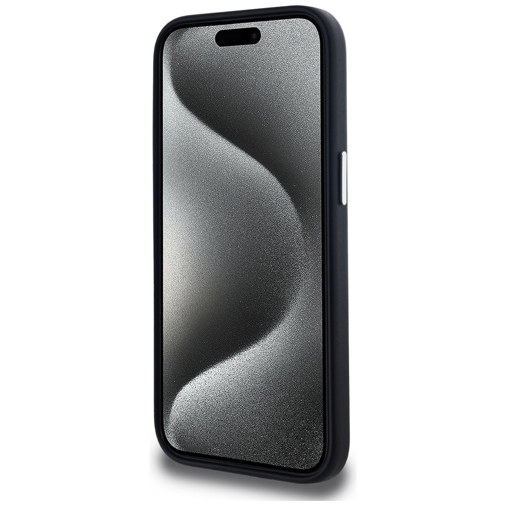 MagSafe Case for Apple iPhone 15, Karl Lagerfeld, FW Metal Plate, Black