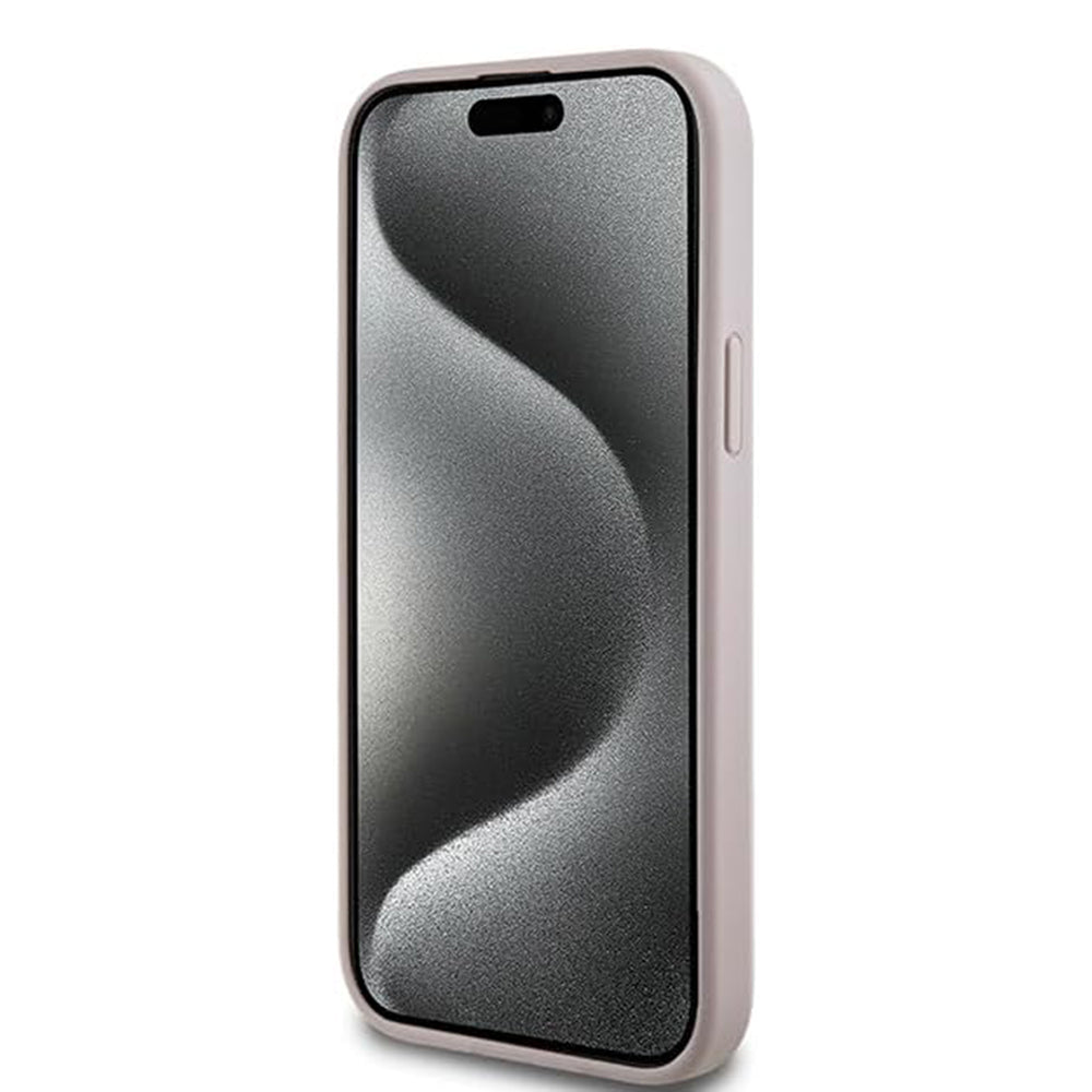 Custodia MagSafe per Apple iPhone 15 Plus, Guess, Collezione 4G, Rosa
