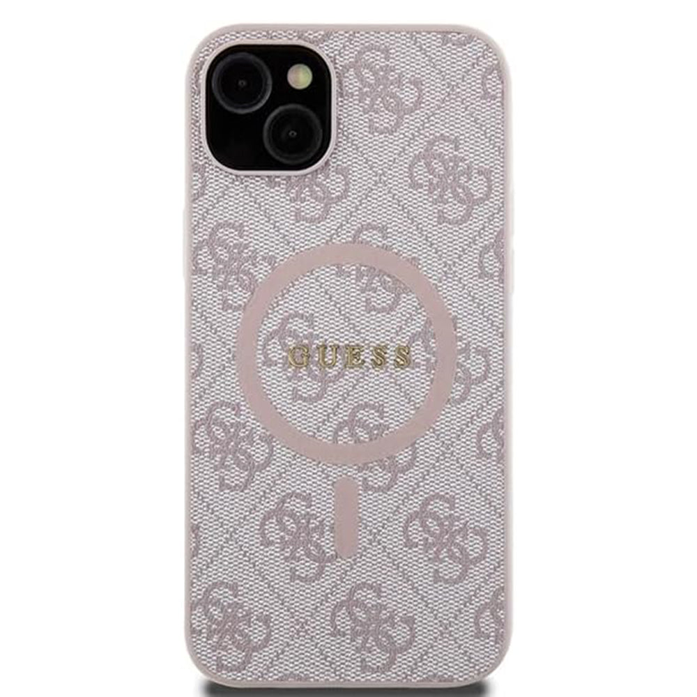 Custodia MagSafe per Apple iPhone 15 Plus, Guess, Collezione 4G, Rosa