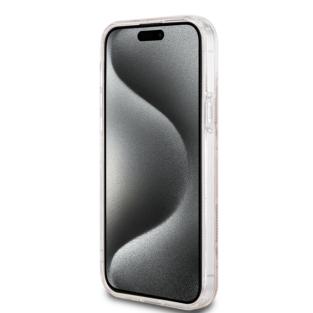 Custodia MagSafe per Apple iPhone 15 Plus, Guess, IML Gcube, Marrone