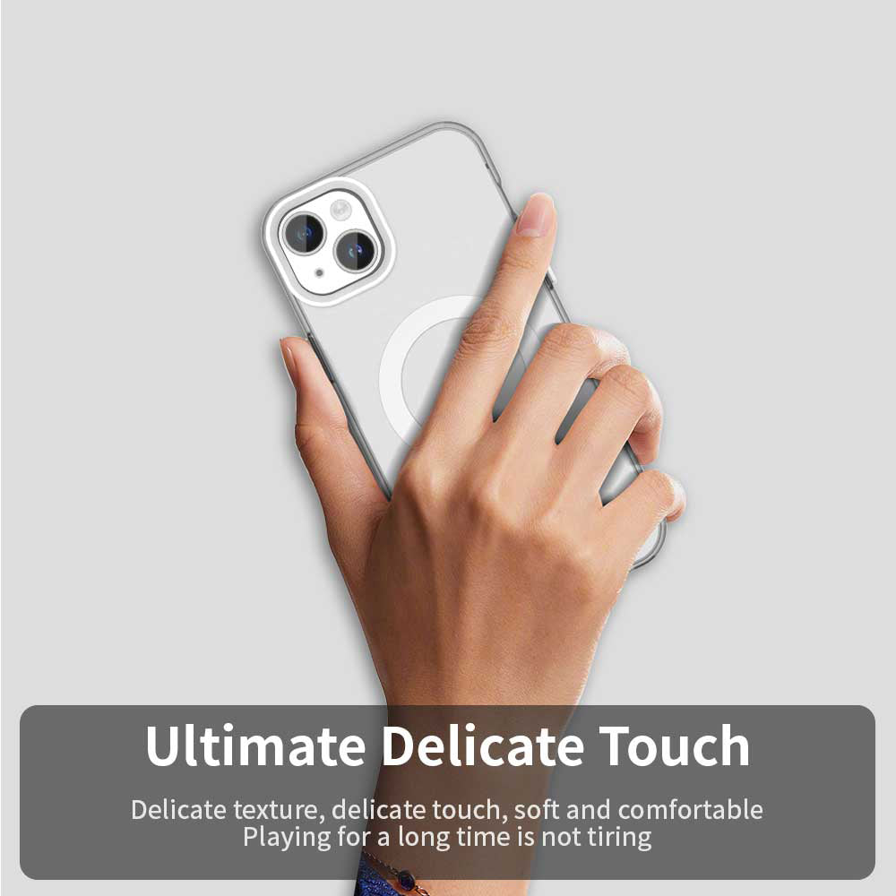 Custodia MagSafe per Apple iPhone 15 Plus, Techsuit, CandyCase, Bianca