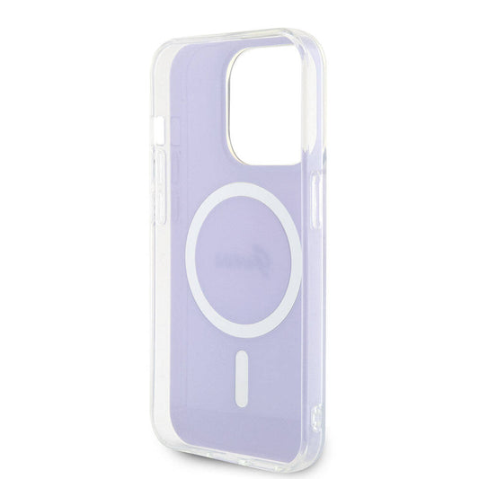 Custodia MagSafe per Apple iPhone 15 Pro, Guess, IML Iridescente, Viola