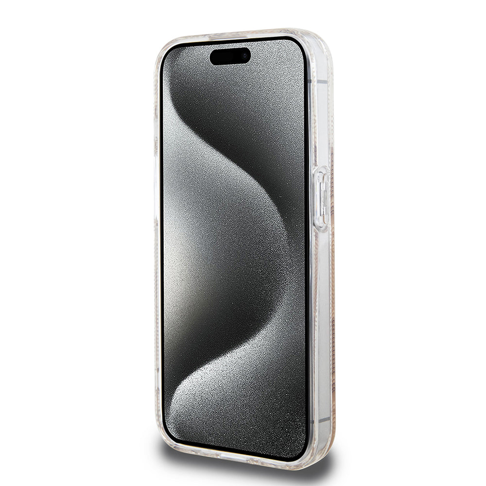 Custodia MagSafe per Apple iPhone 15 Pro Max, Guess, IML Gcube, Marrone