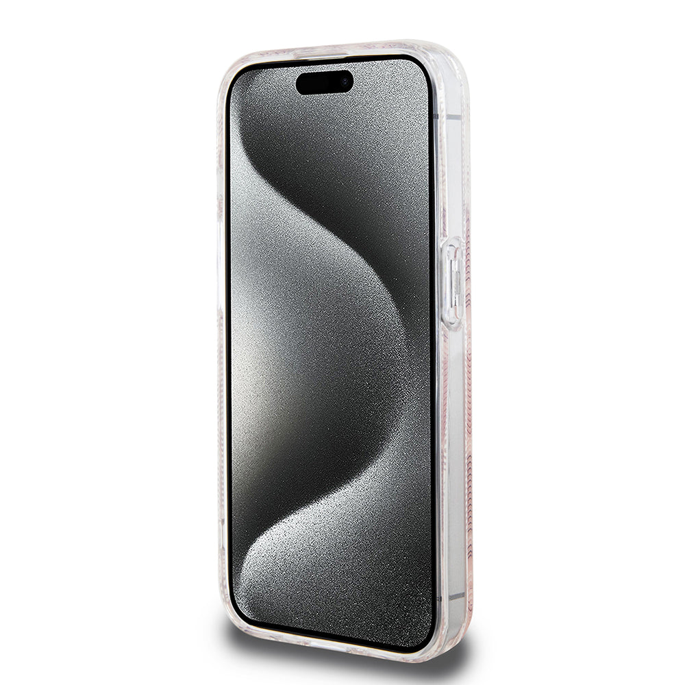 Custodia MagSafe per Apple iPhone 15 Pro Max, Guess, IML Gcube, Rosa