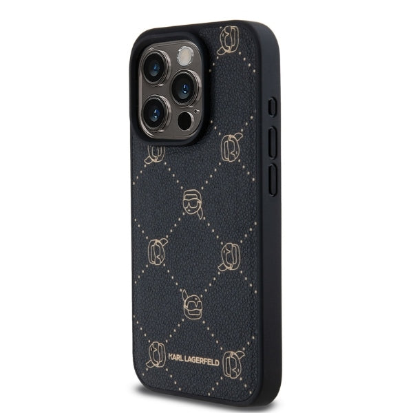 Custodia MagSafe per Apple iPhone 15 Pro Max, Karl Lagerfeld, Karl's Head, Nera