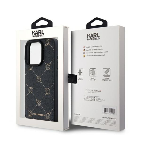 Custodia MagSafe per Apple iPhone 15 Pro Max, Karl Lagerfeld, Karl's Head, Nera
