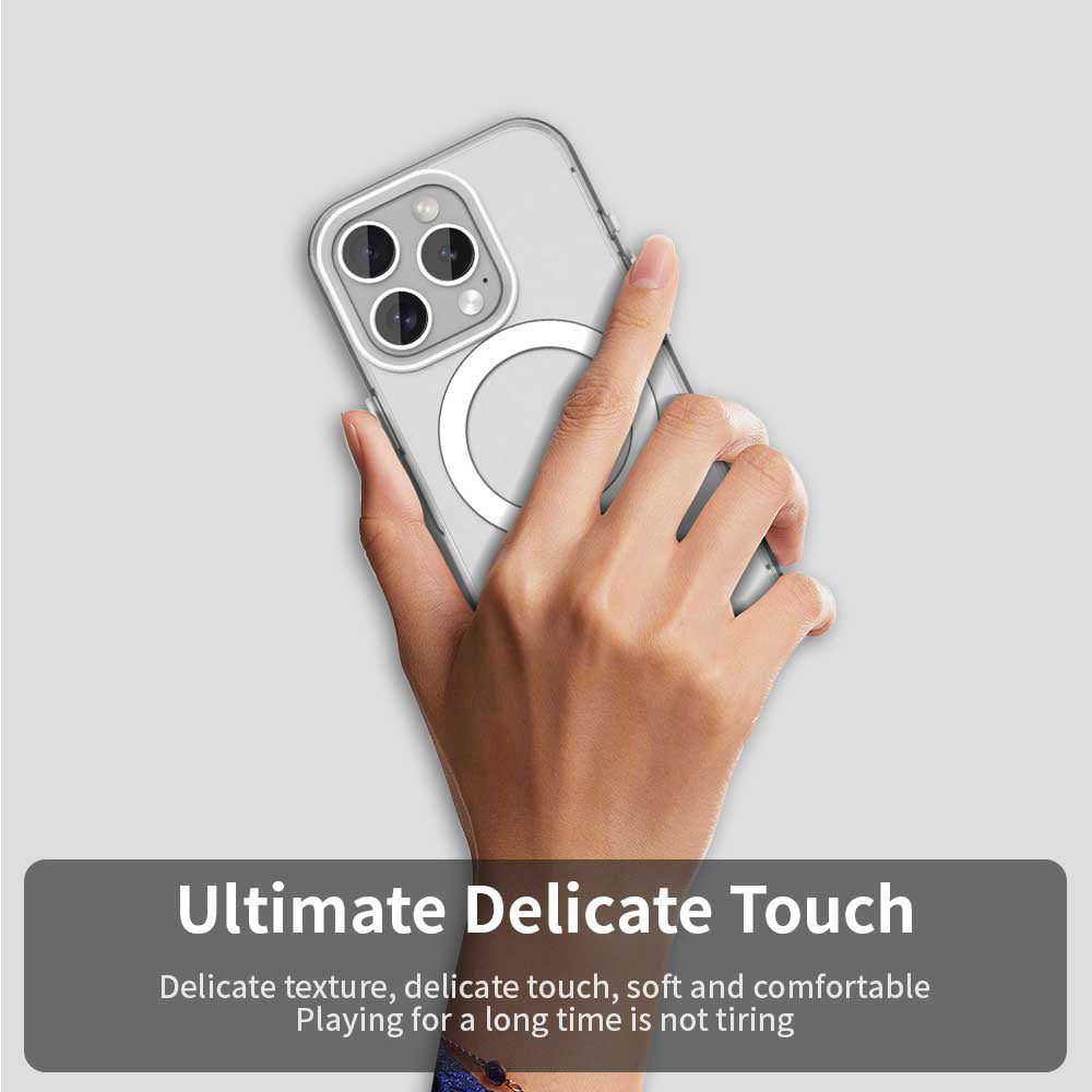 Custodia MagSafe per Apple iPhone 15 Pro Max, Techsuit, CandyCase, Bianca