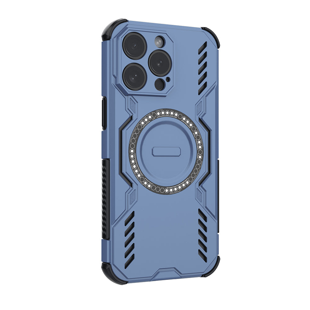 Custodia MagSafe per Apple iPhone 15 Pro, Techsuit, ArmorMag, Blu
