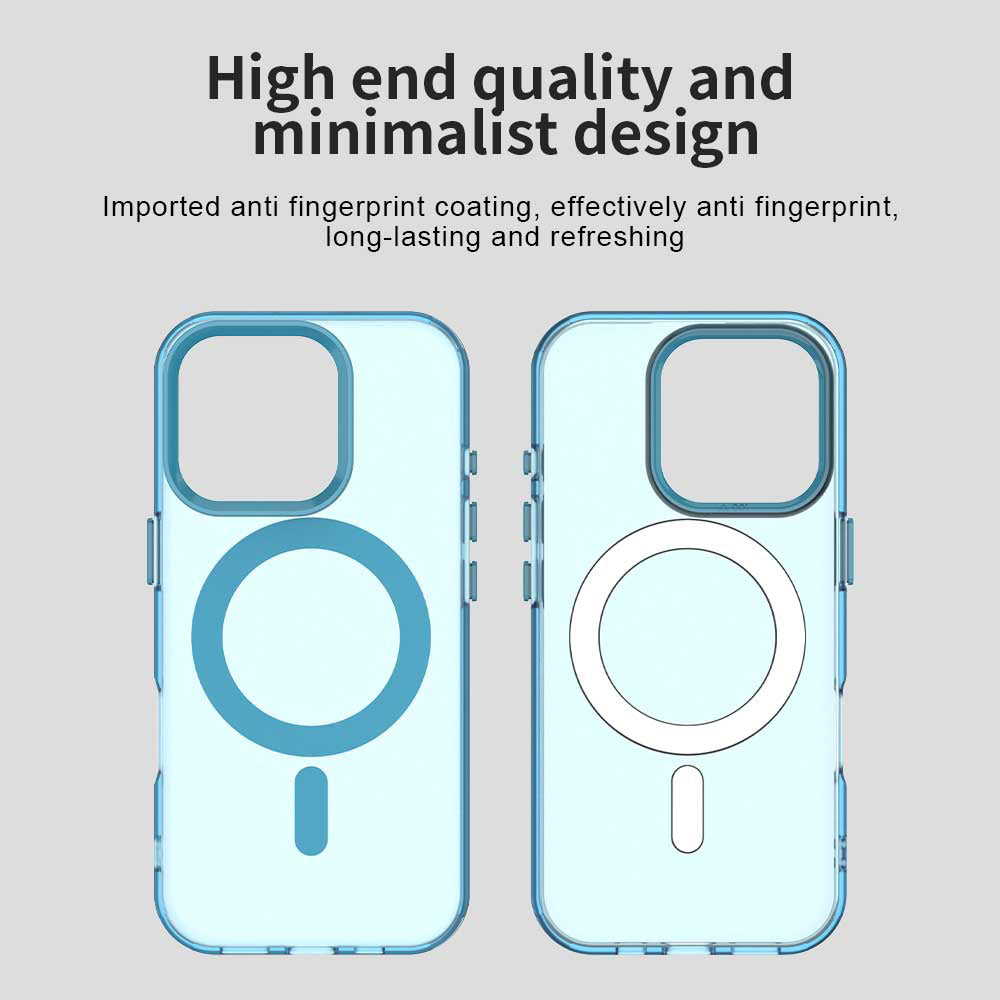 Custodia MagSafe per Apple iPhone 15 Pro, Techsuit, CandyCase, Blu