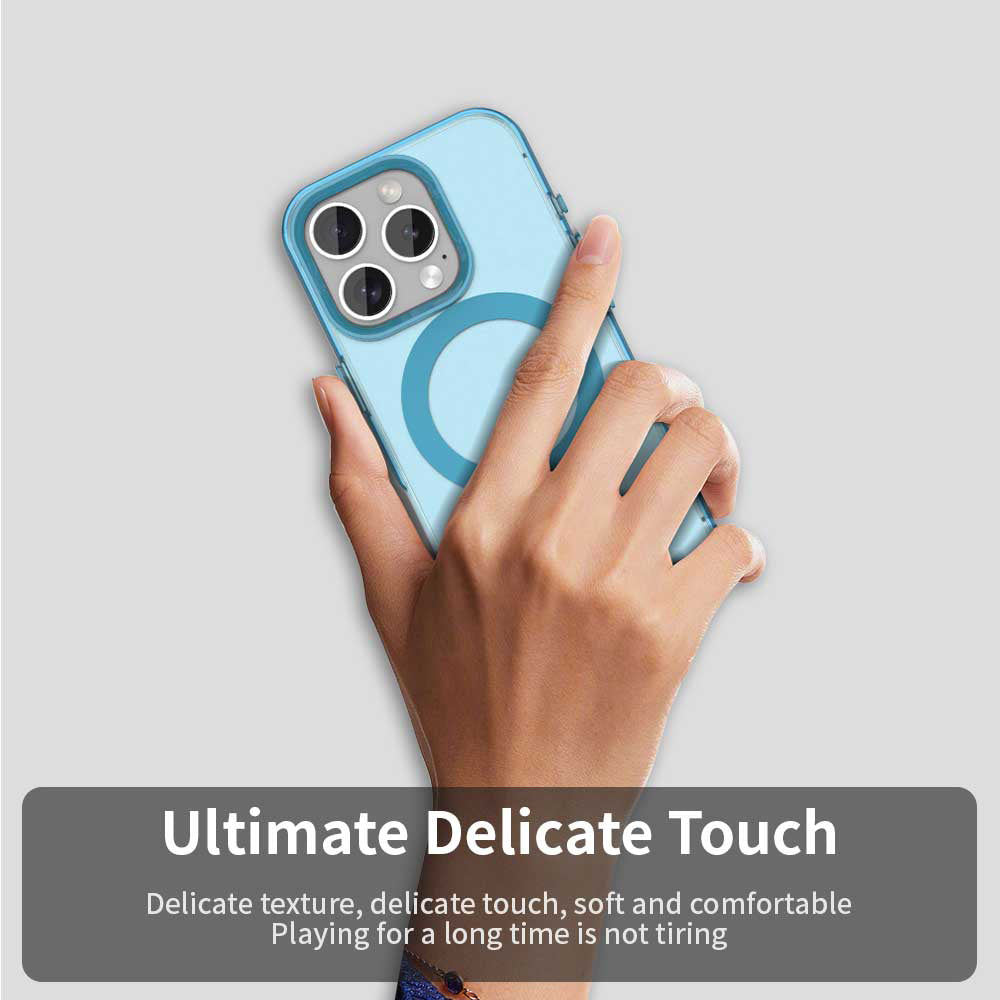 Custodia MagSafe per Apple iPhone 15 Pro, Techsuit, CandyCase, Blu