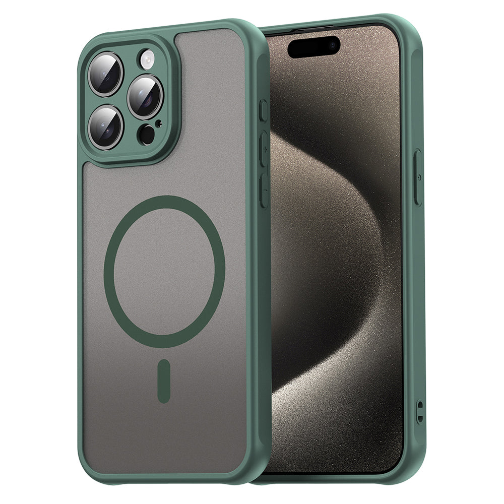 Custodia MagSafe per Apple iPhone 15 Pro, Techsuit, HaloFrost II, Verde
