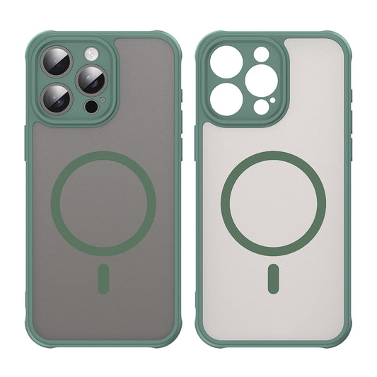 Custodia MagSafe per Apple iPhone 15 Pro, Techsuit, HaloFrost II, Verde