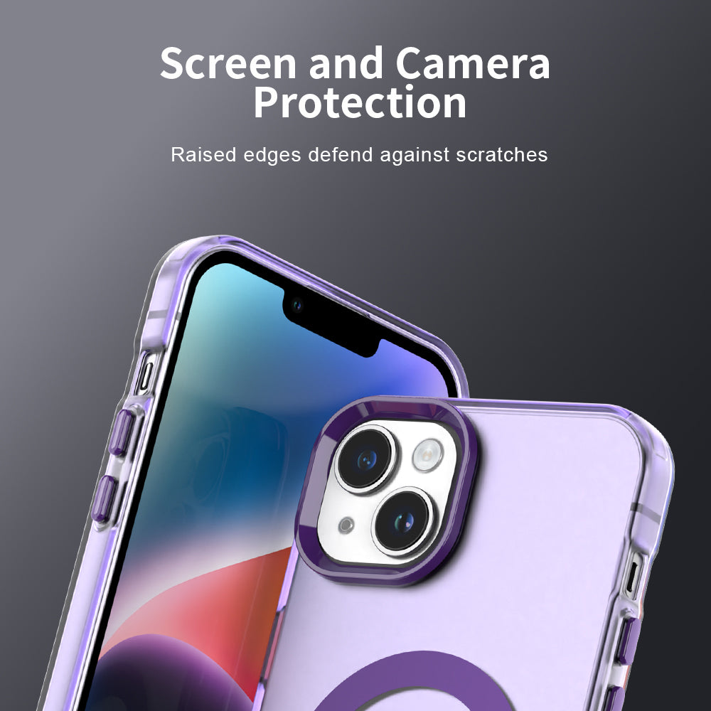Custodia MagSafe per Apple iPhone 15, Techsuit, CandyCase, Viola