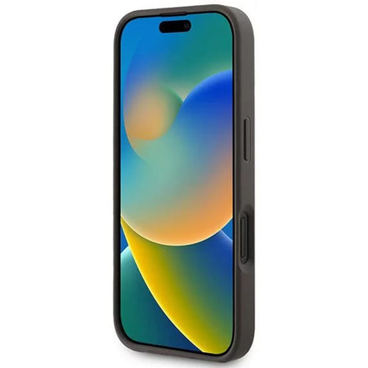 Custodia MagSafe per Apple iPhone 16, Guess, 4G Ring Classic Logo, Marrone