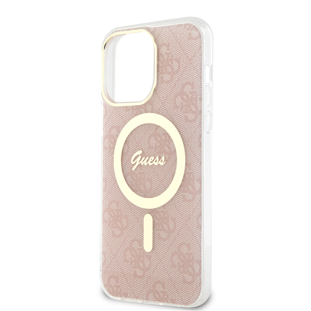 Custodia MagSafe per Apple iPhone 16, Guess, IML 4G, Rosa