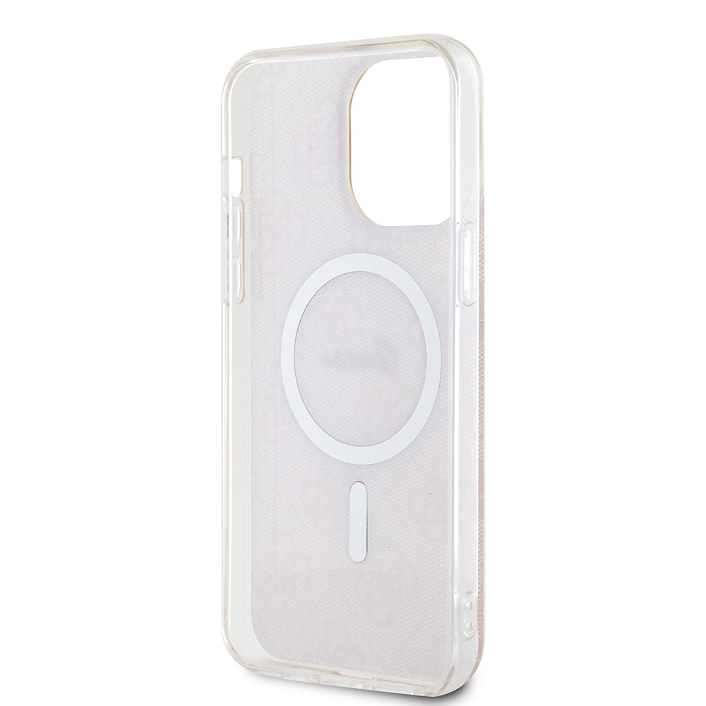 Custodia MagSafe per Apple iPhone 16, Guess, IML 4G, Rosa