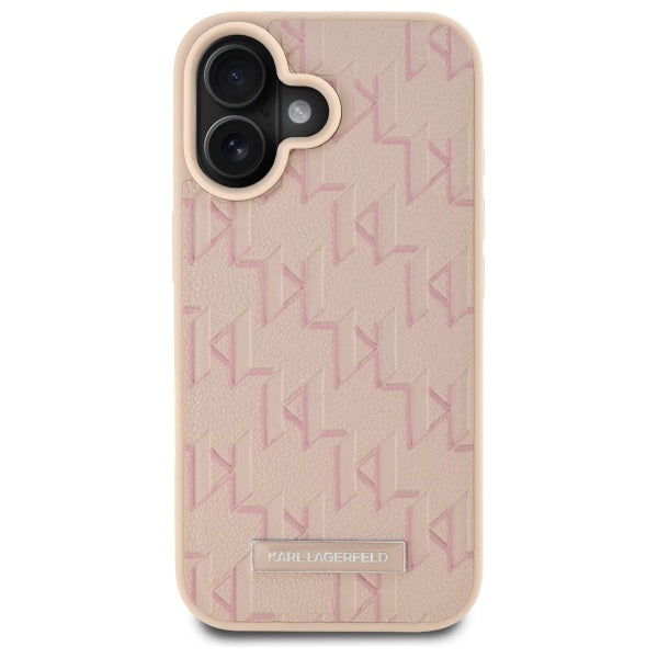 Custodia MagSafe per Apple iPhone 16, Karl Lagerfeld, Hot Stamp, Rosa