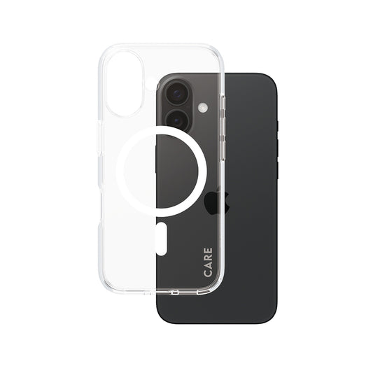 Custodia MagSafe per Apple iPhone 16, PanzerGlass, Care Urban Combat, Trasparente Bianca