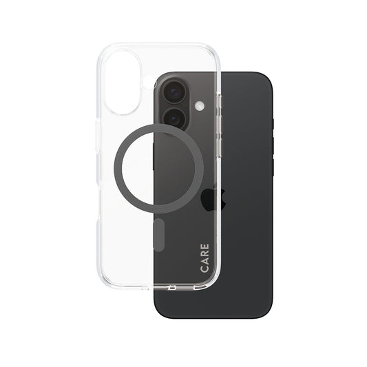 Custodia MagSafe per Apple iPhone 16, PanzerGlass, Care Urban Combat, Trasparente Nera