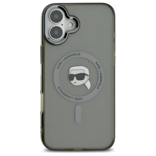 Custodia MagSafe per Apple iPhone 16 Plus, Karl Lagerfeld, IML Karl's Head, Nera