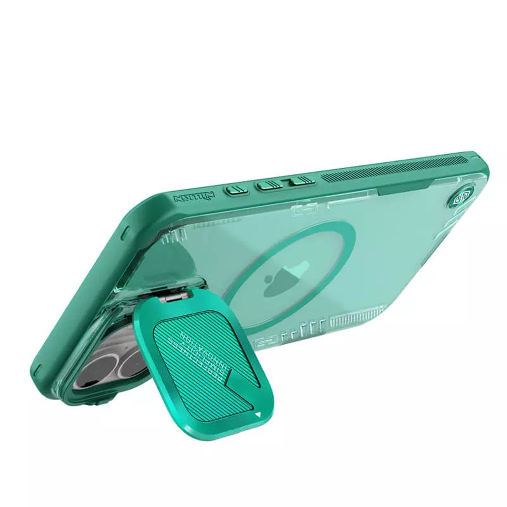 Custodia MagSafe per Apple iPhone 16 Plus, Nillkin, Iceblade Prop senza ritaglio per fotocamera, Verde