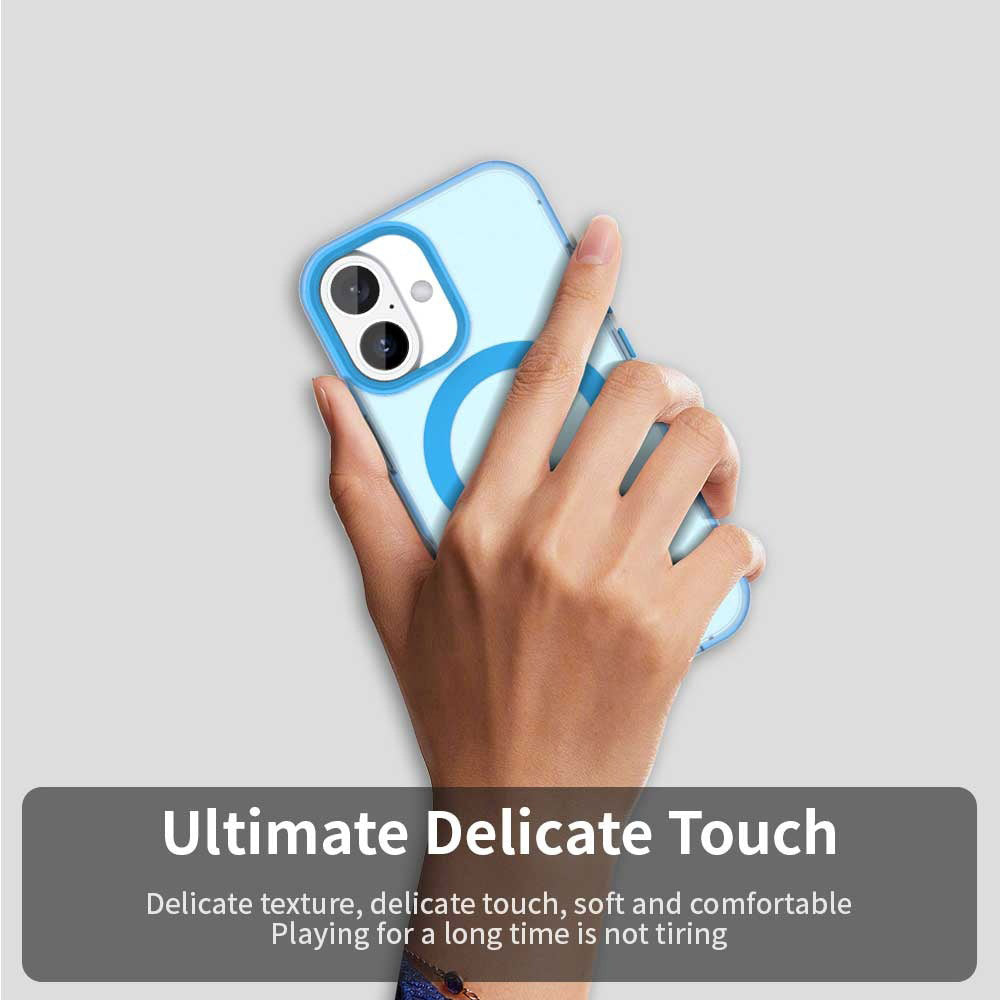Custodia MagSafe per Apple iPhone 16 Plus, Techsuit, CandyCase, Blu